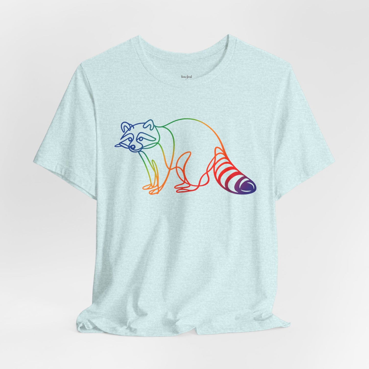 Raccoon Tee — Minimal Line Raccoon Scenic Graphic T-Shirt