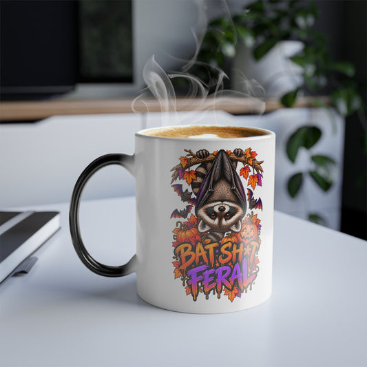 Batty Raccoon Color-Changing Mug  11 oz