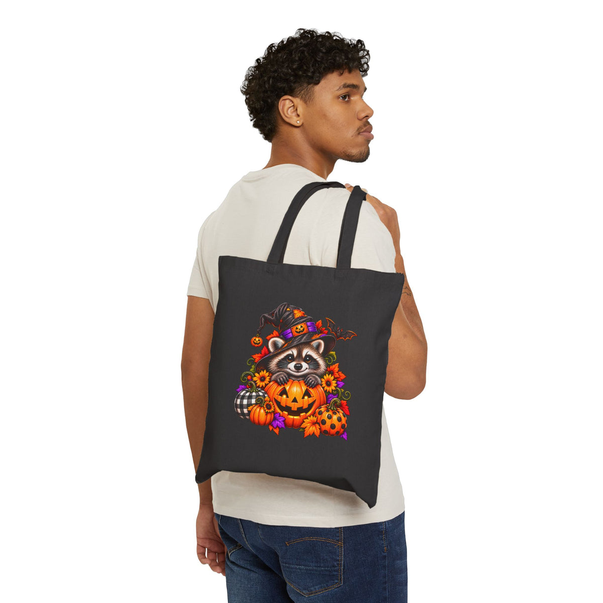 Halloween Raccoon Tote Bag