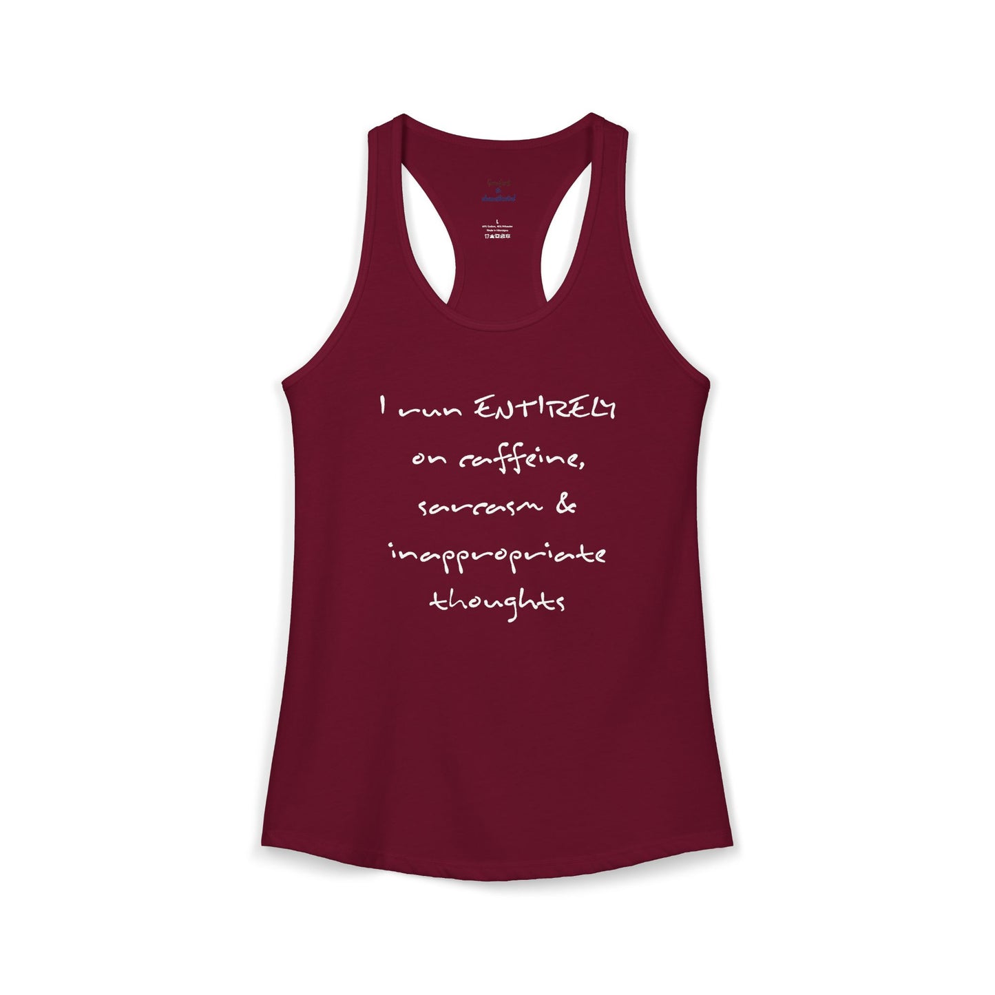 I Run On Racerback Tank