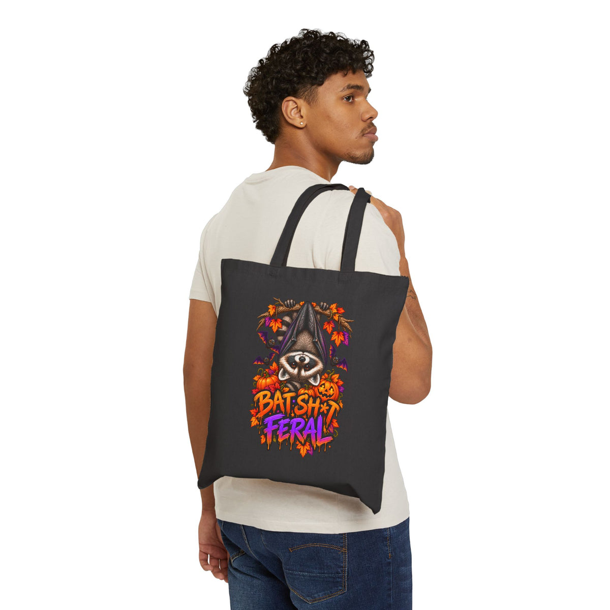 Batty Raccoon Tote Bag