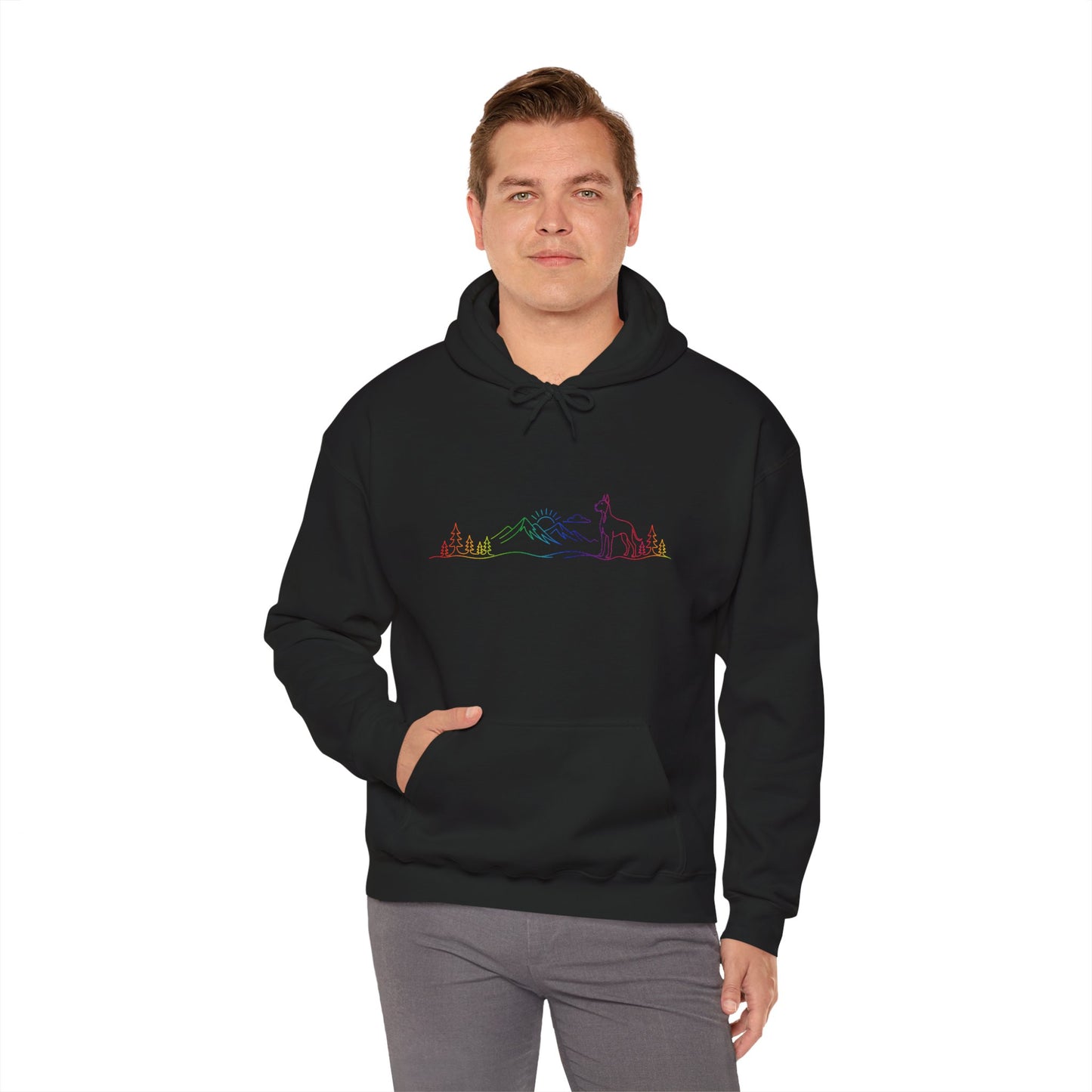 Great Dane, cropped ears, Hoodie