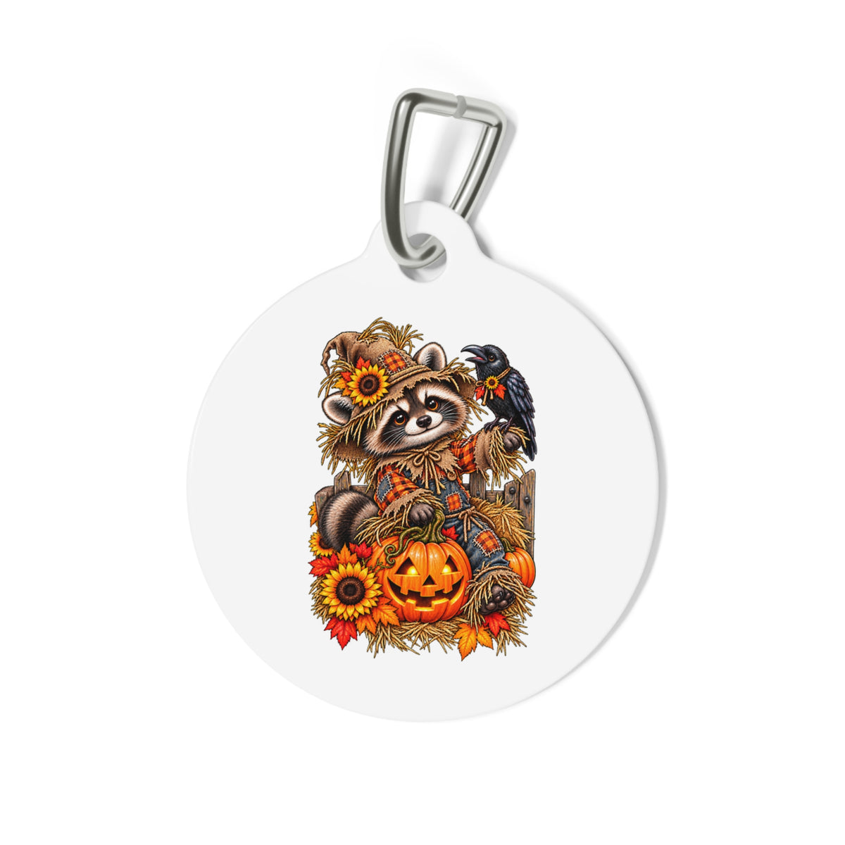 Scarecrow Raccoon Pet Tag