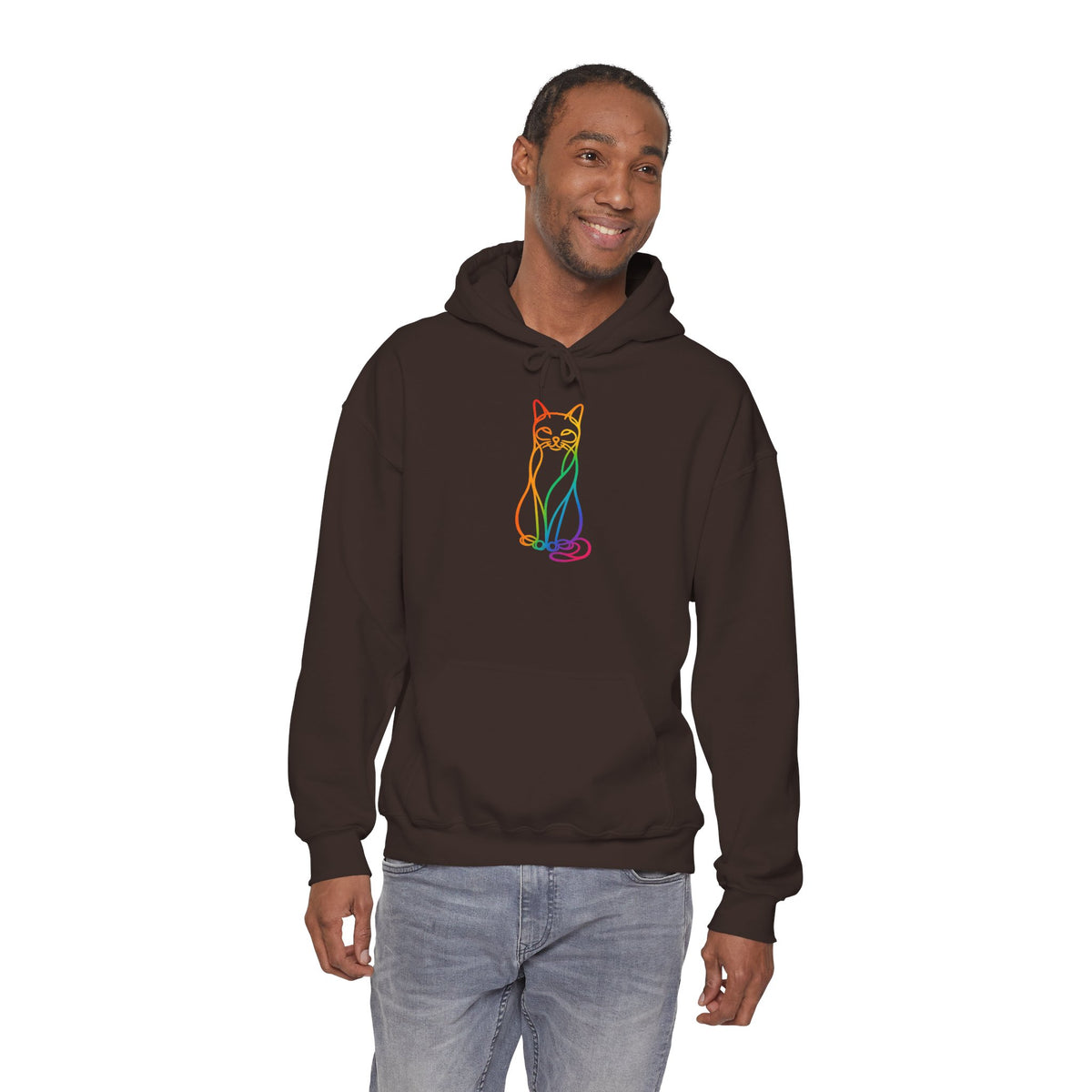 Rainbow Cat Hooded Sweatshirt