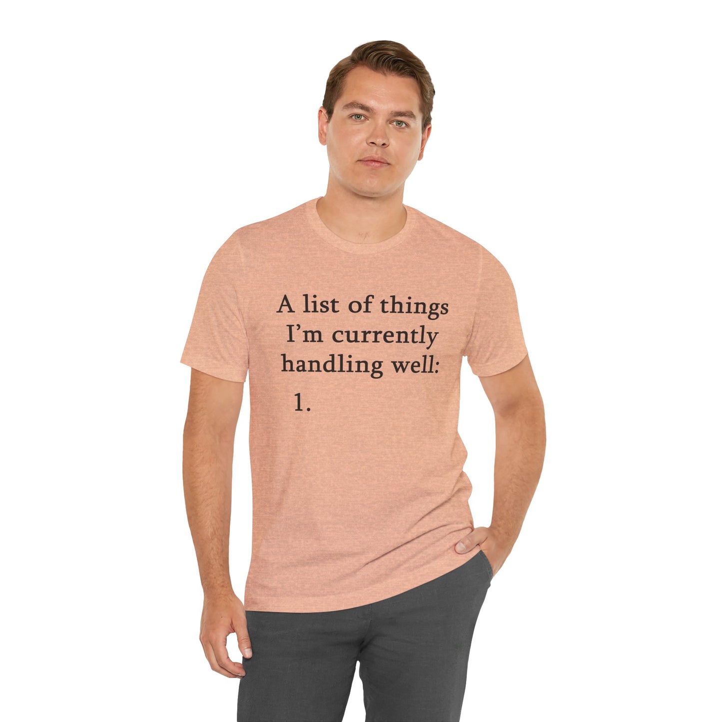 Funny 'A List of Things I'm Currently Handling Well' T-Shirt