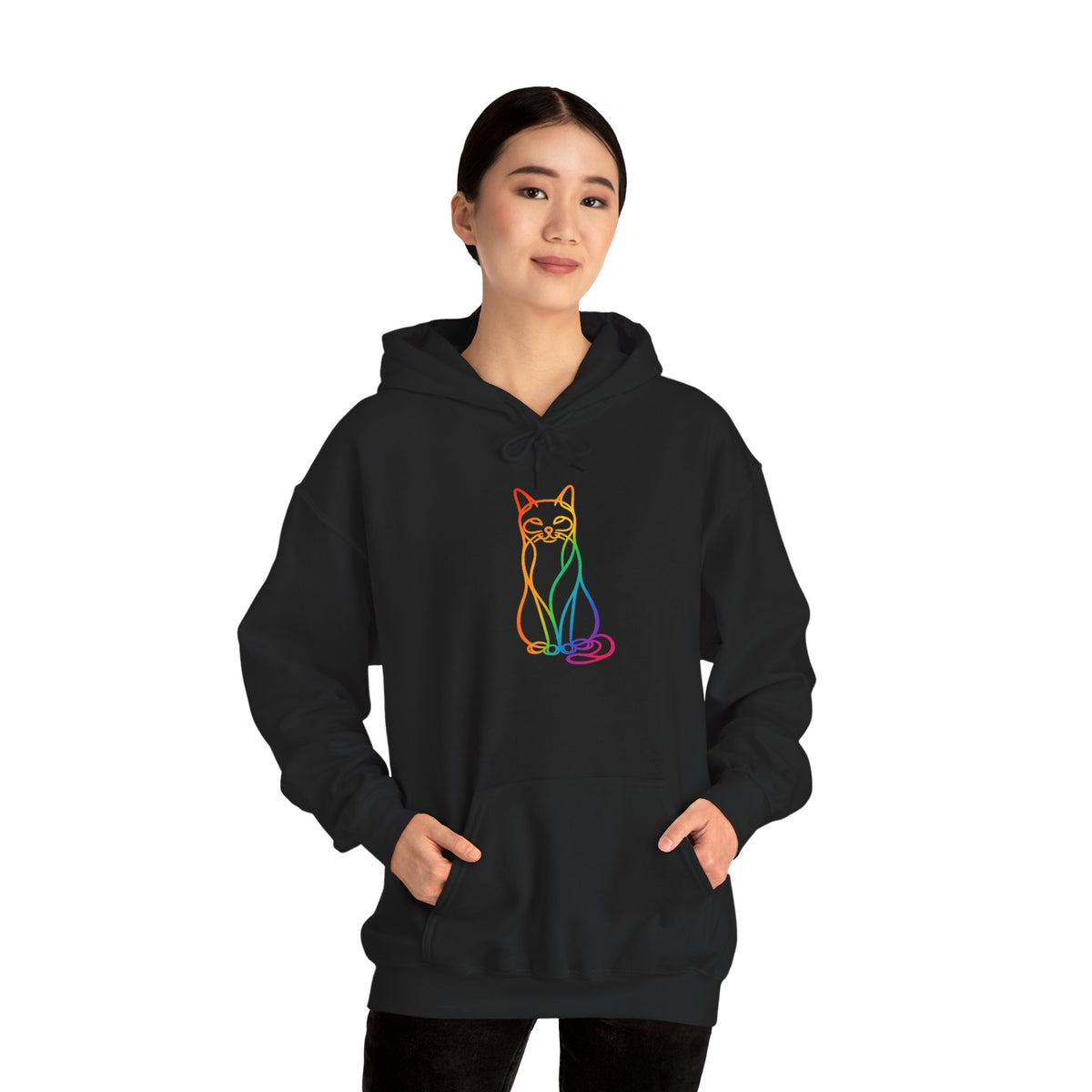 Rainbow Cat Hooded Sweatshirt