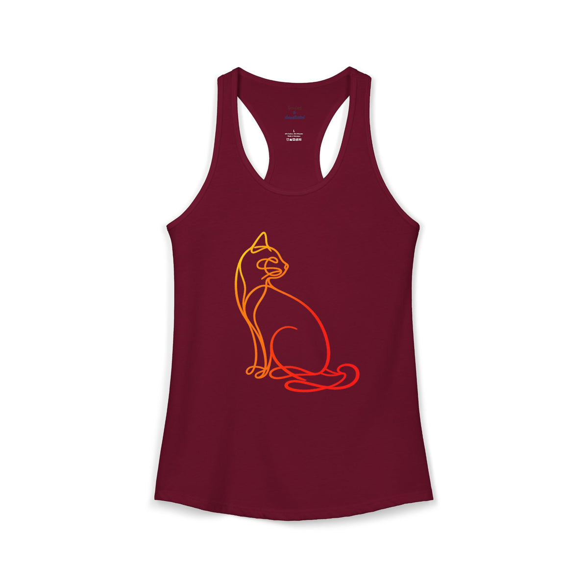 Sunrise Cat Racerback Tank