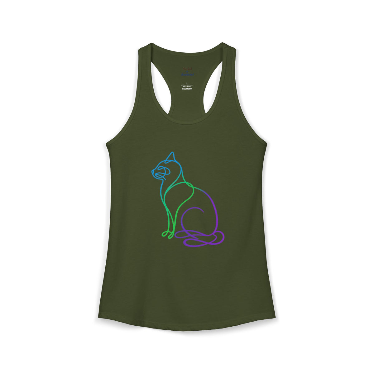 Northern Lights Cat Racerback Tank