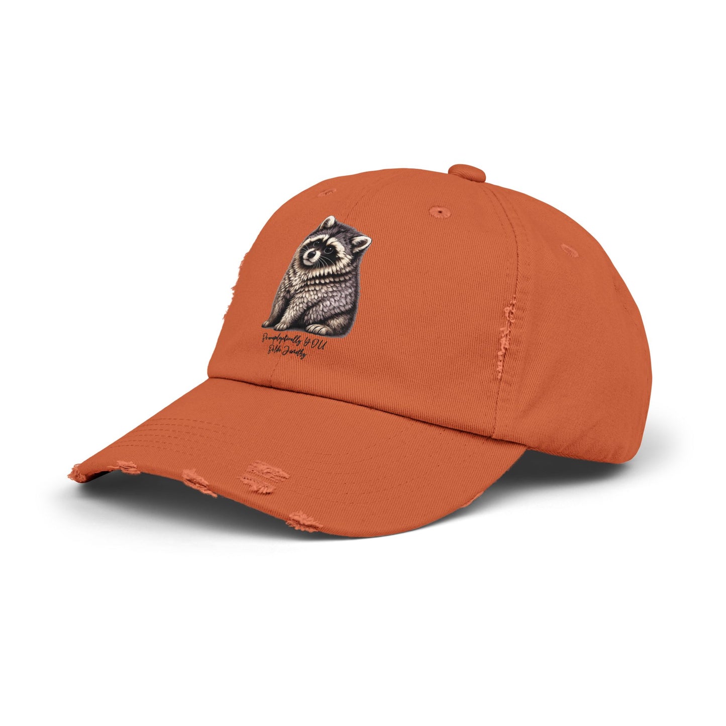 Jimothy The Raccoon Distressed Cap —  Inspirational, Viral Sensation