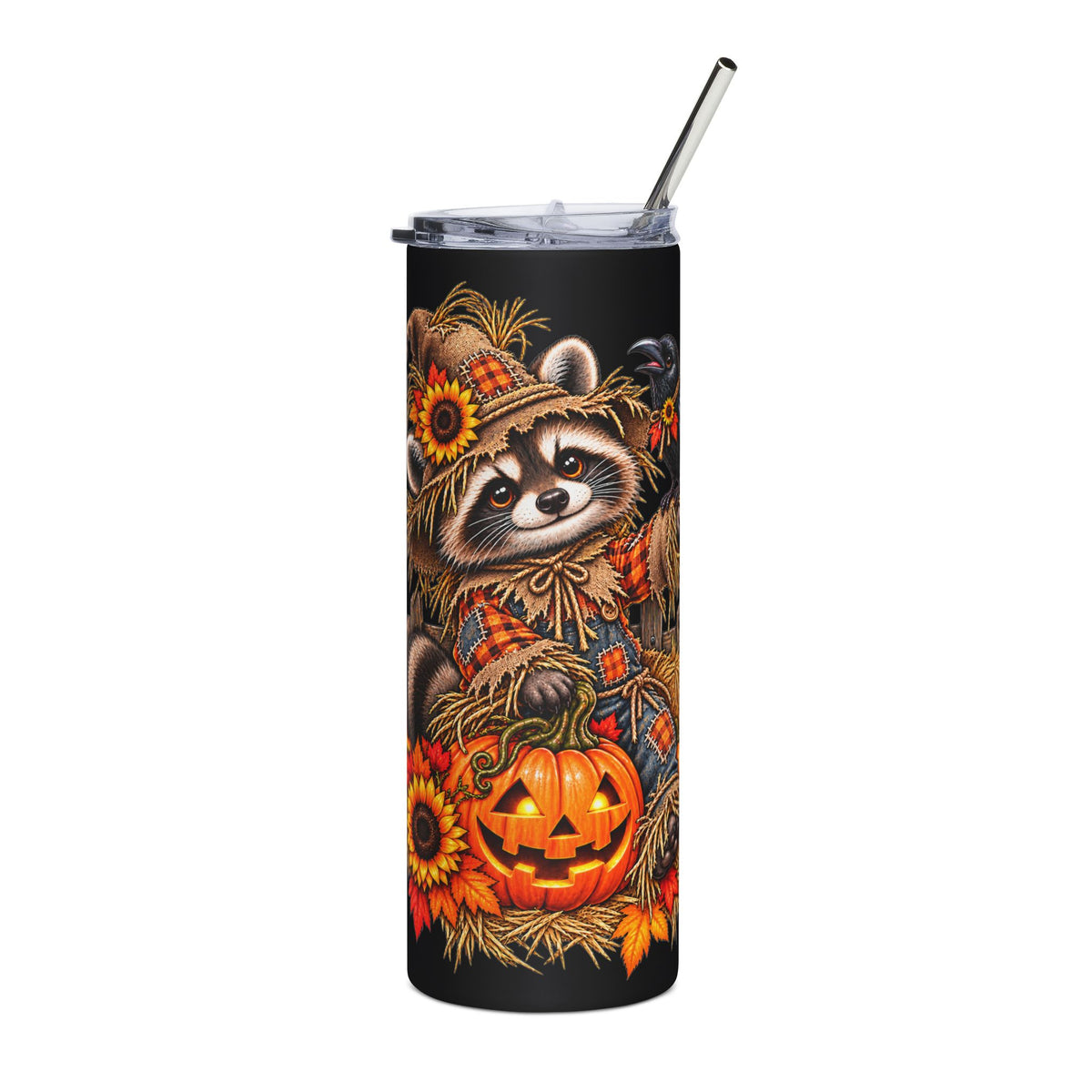 Scarecrow Raccoon - 20oz Stainless Steel Tumbler