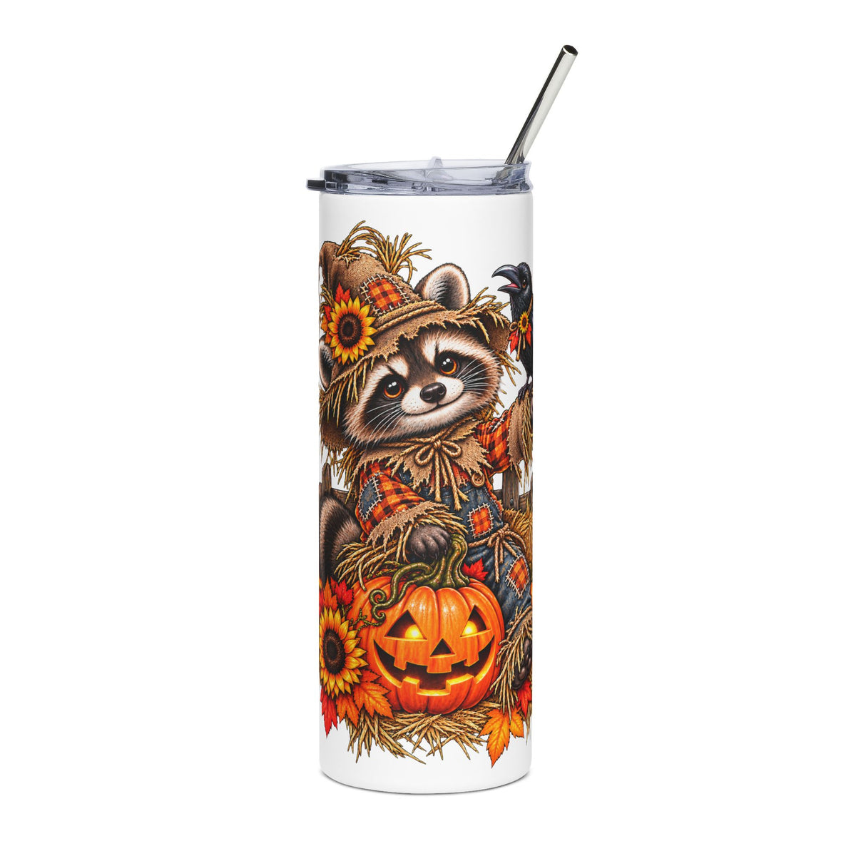 Scarecrow Raccoon - 20oz Stainless Steel Tumbler
