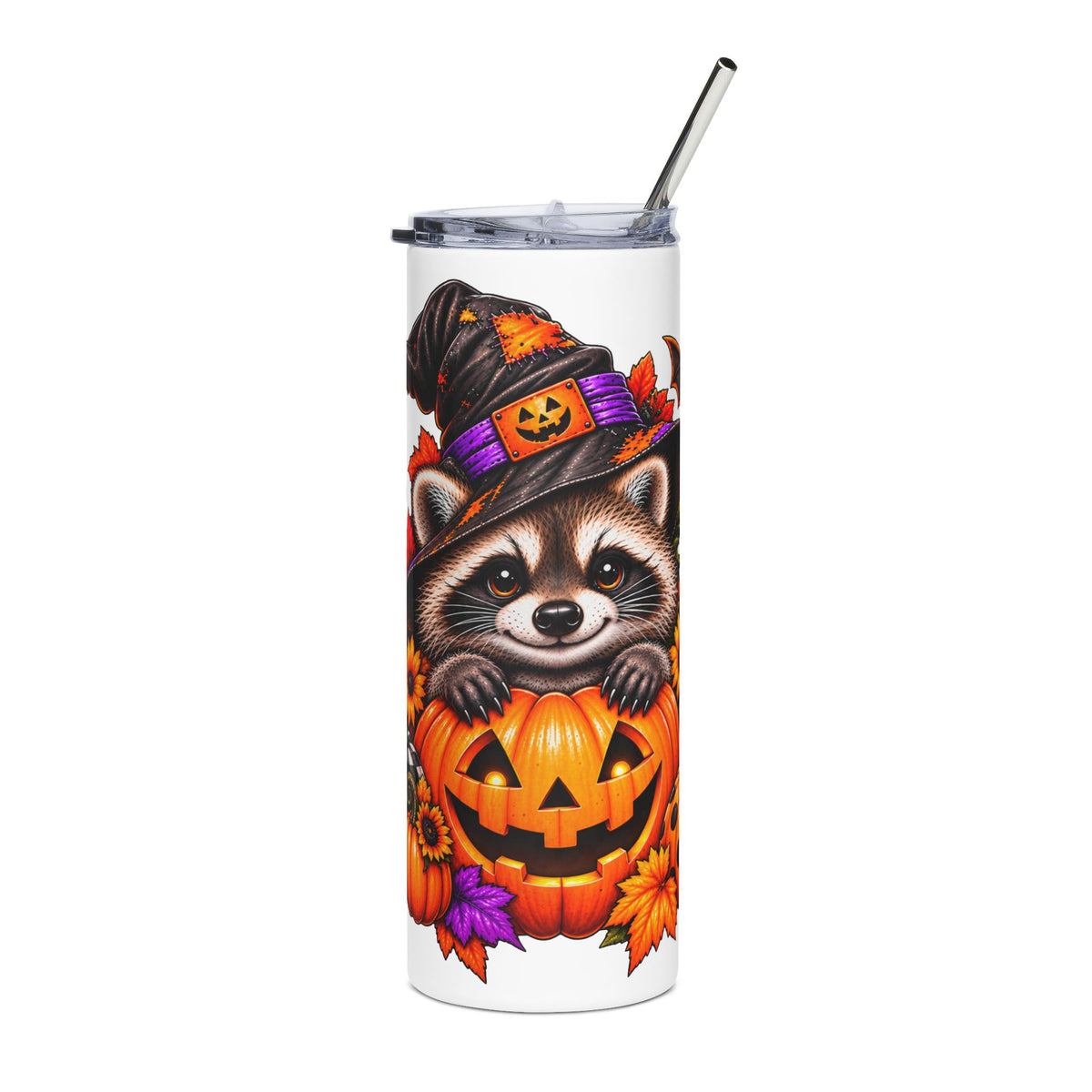Copy of Halloween Raccoon and Black Cat Bestie - 20oz Stainless Steel Tumbler