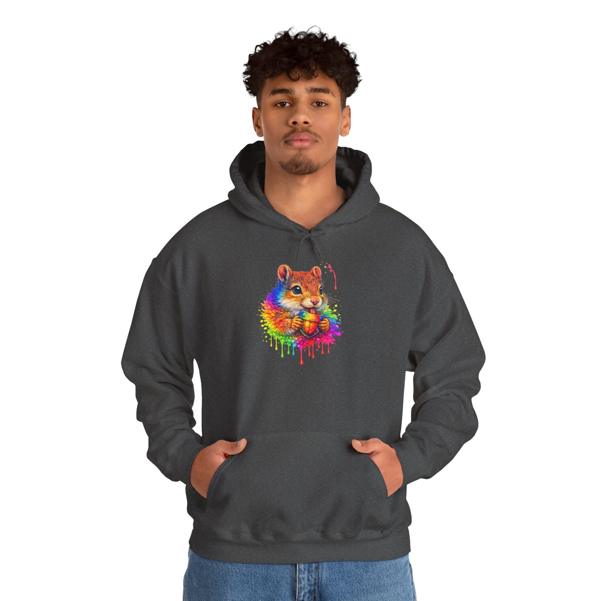 Watercolor Squirrel Hooded Sweatshirt