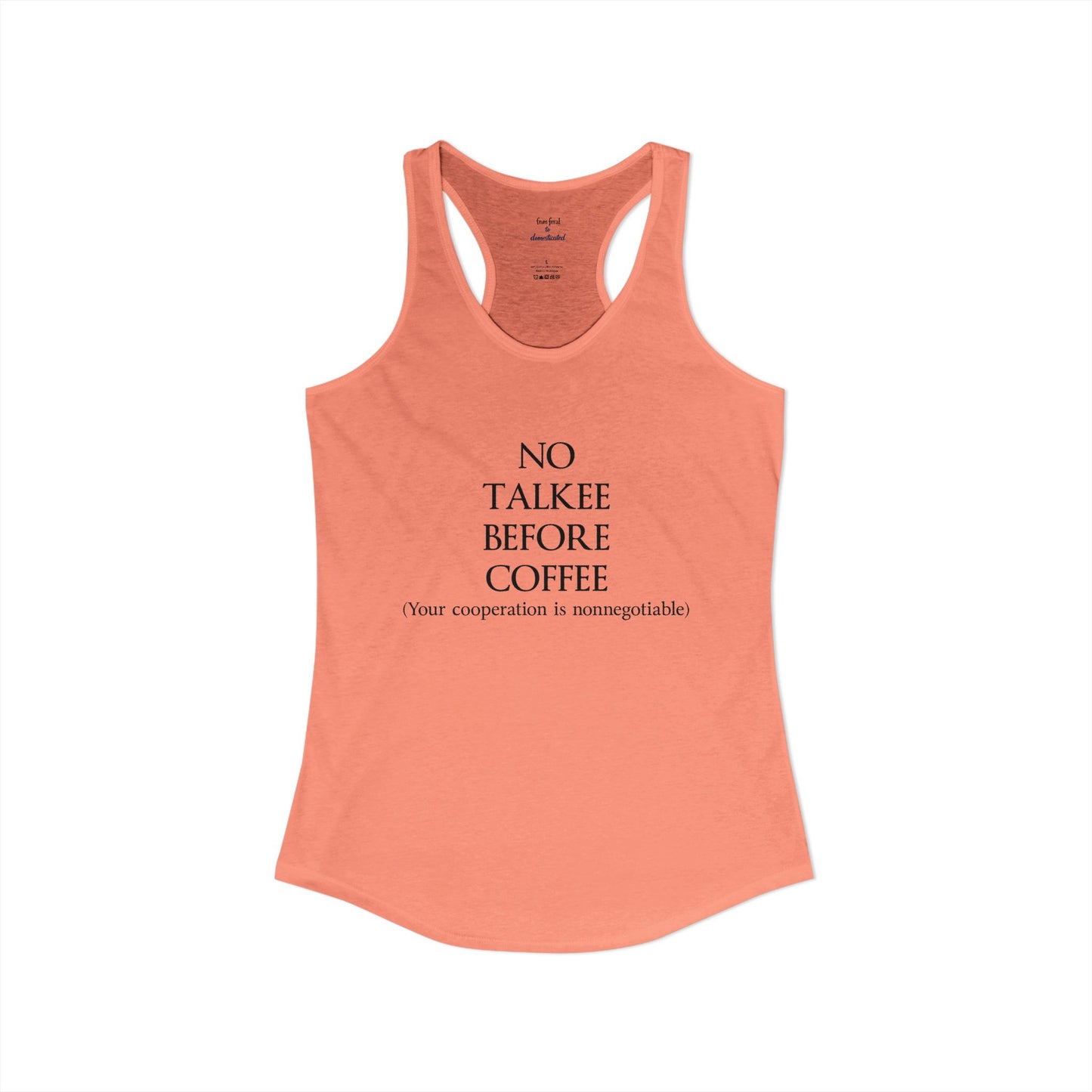 No Talkee Racerback Tank