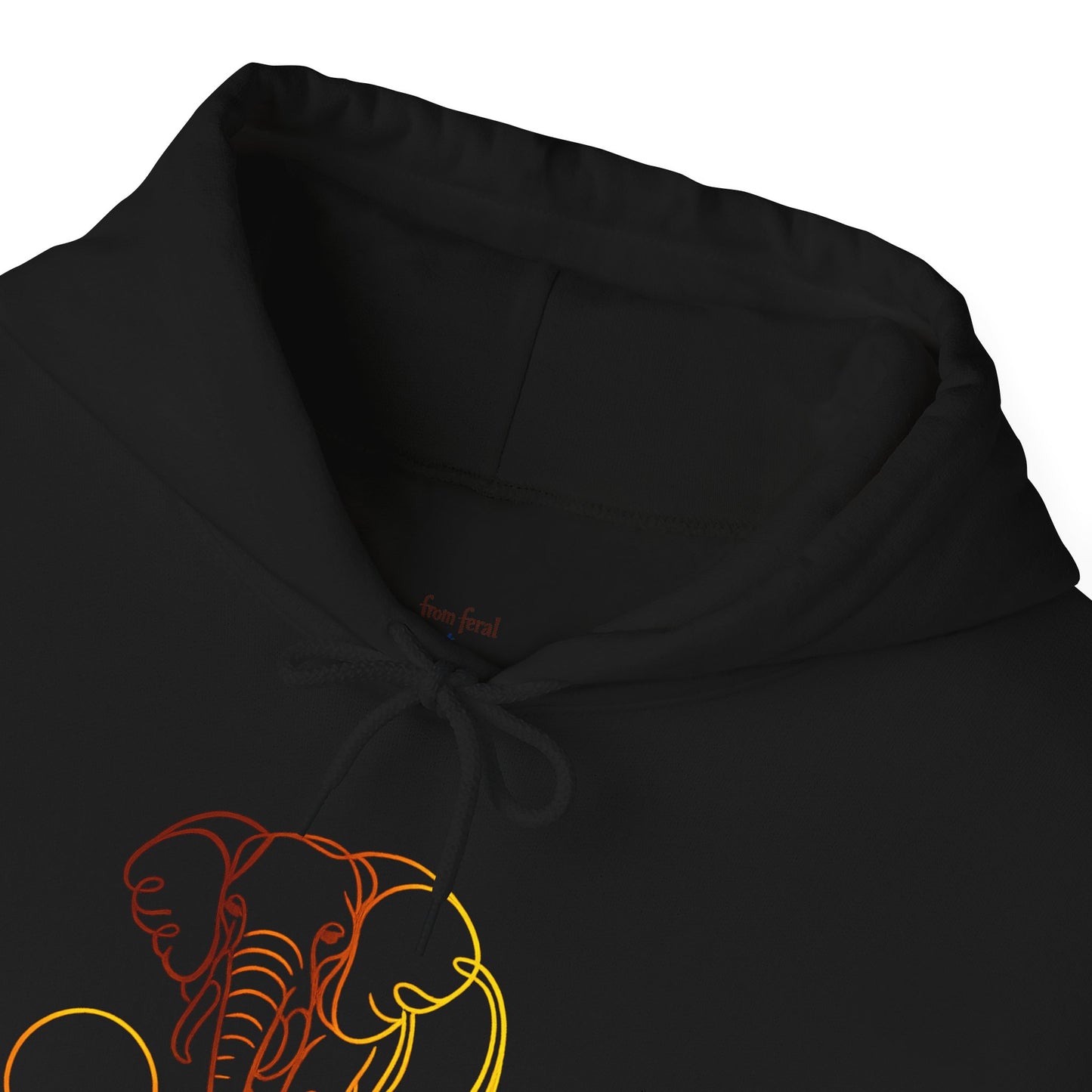 Elephant Sunset Hoodie — Minimal Safari Graphic Hooded Sweatshirt