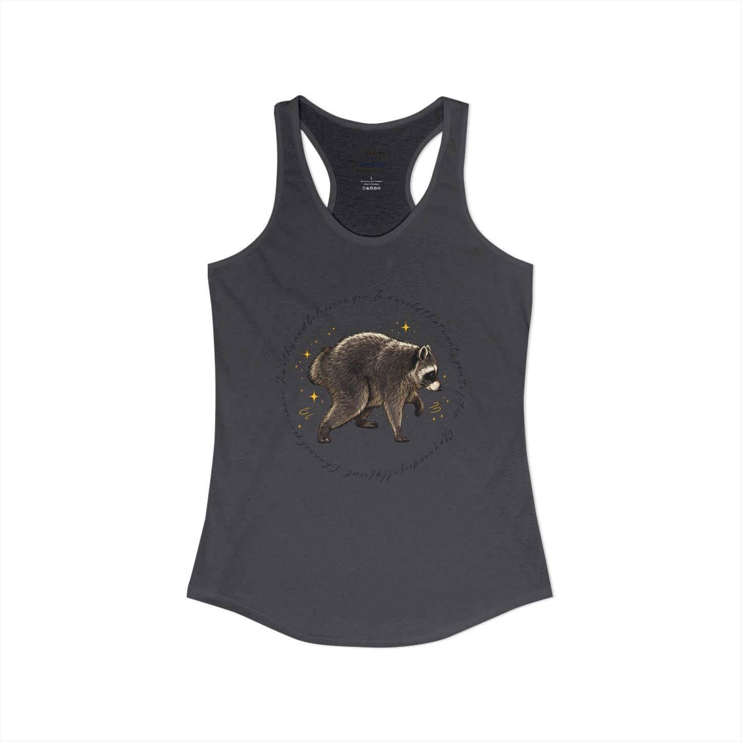 Jimothy Raccoon Racerback Tank