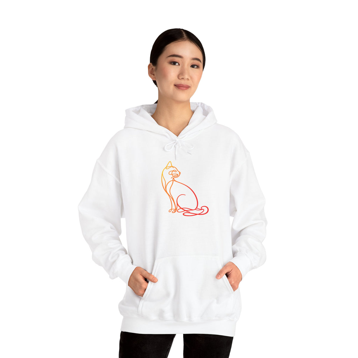 Sunrise Cat Hooded Sweatshirt
