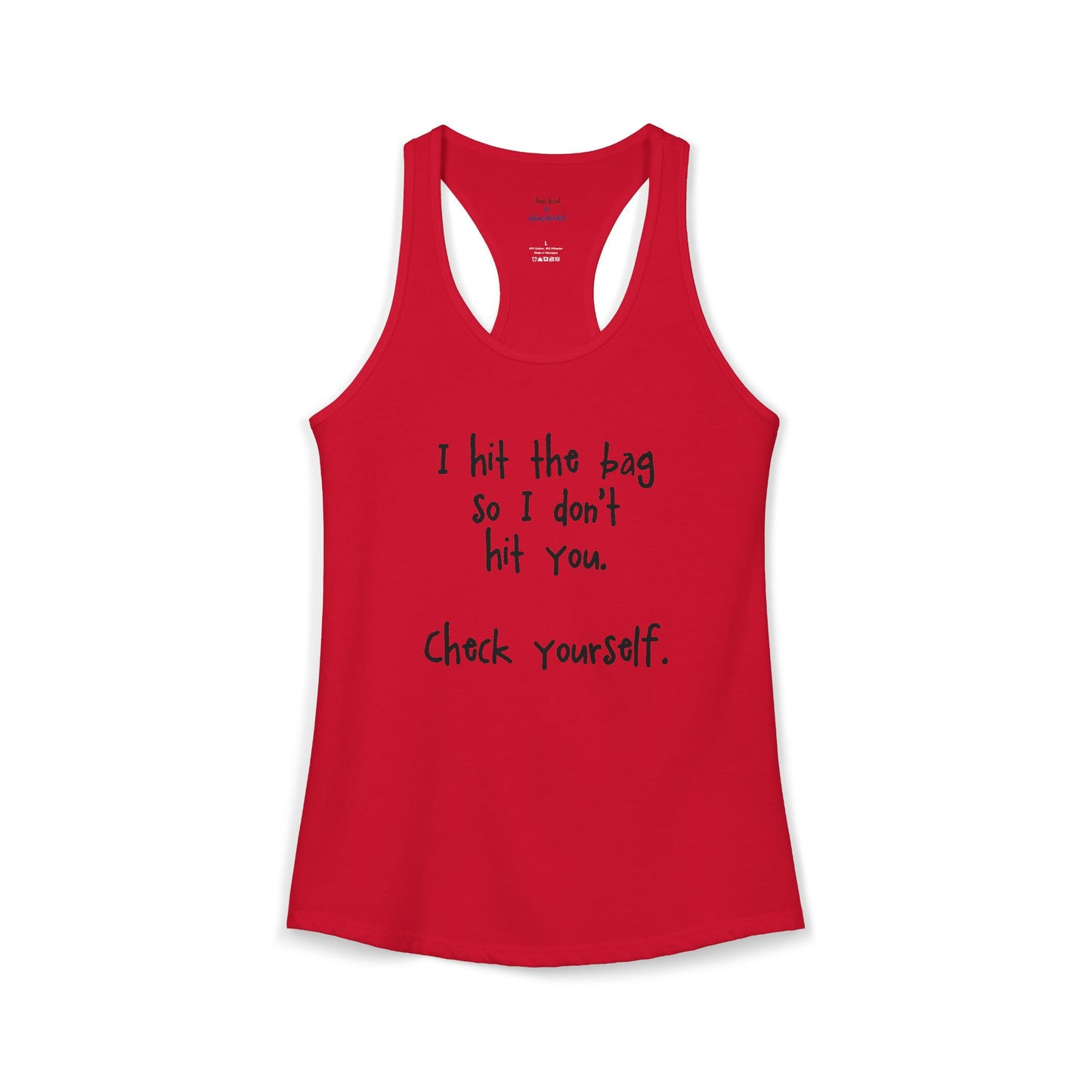 "Check Yourself" Kickboxing Racerback Tank