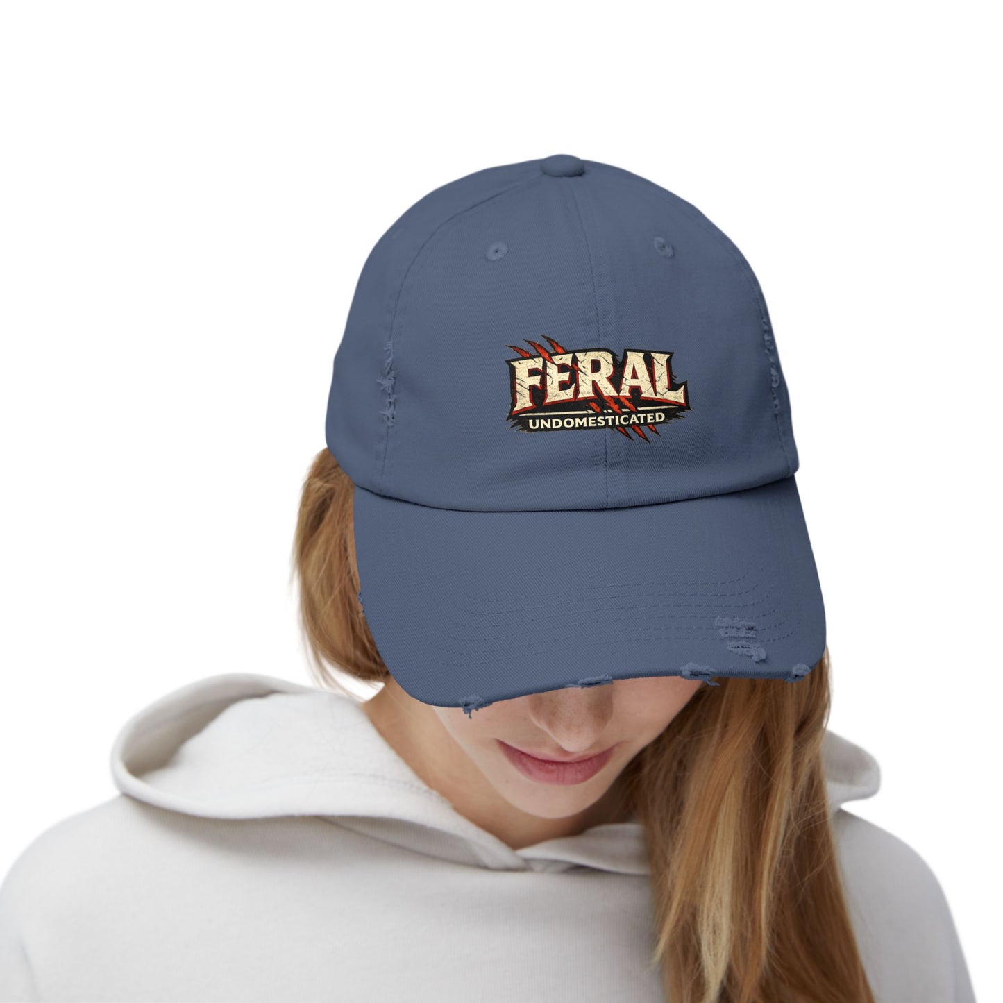 "Feral" Distressed Cap —  Funny Truth Hat