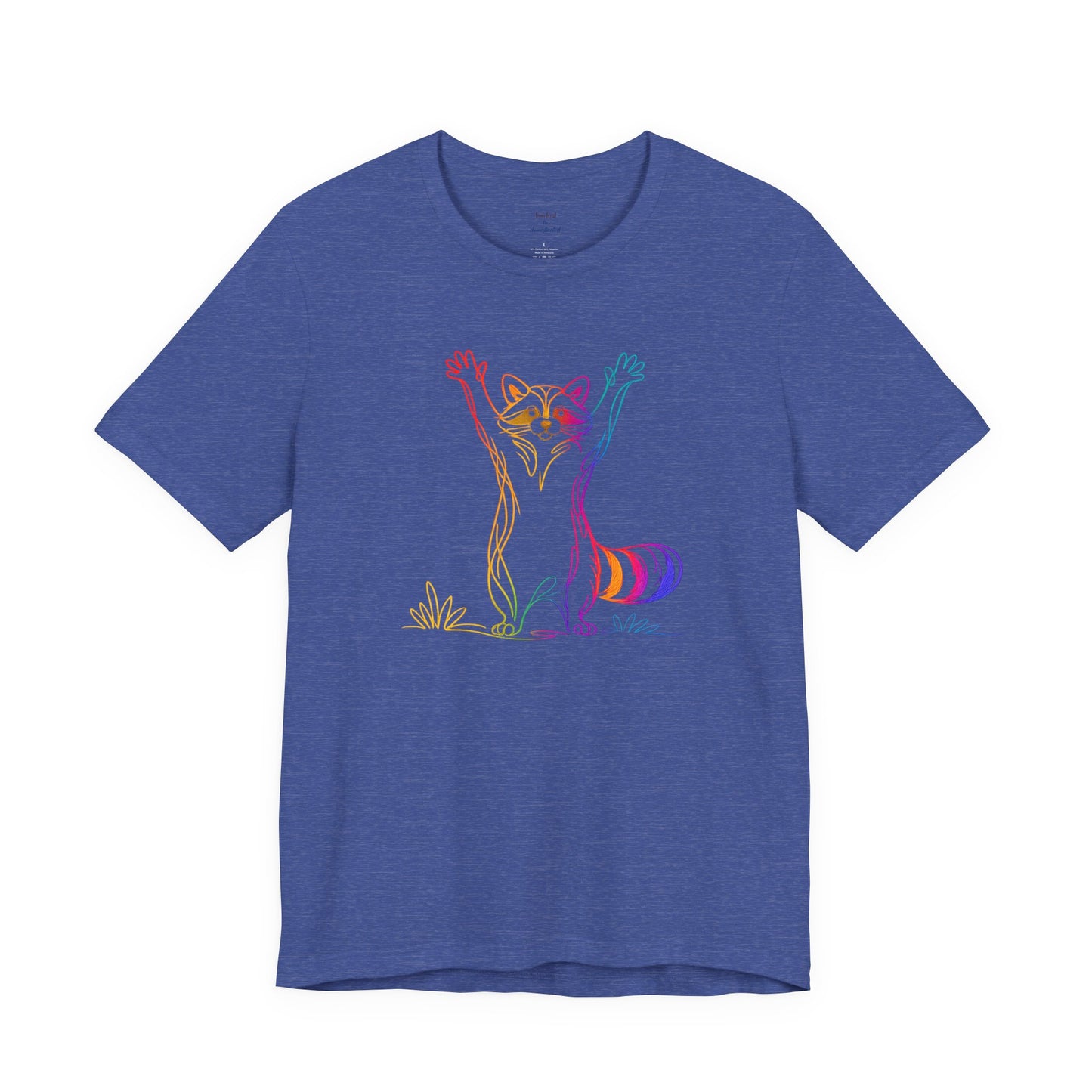 Raccoon Tee — Minimal Line Raccoon Scenic Graphic T-Shirt