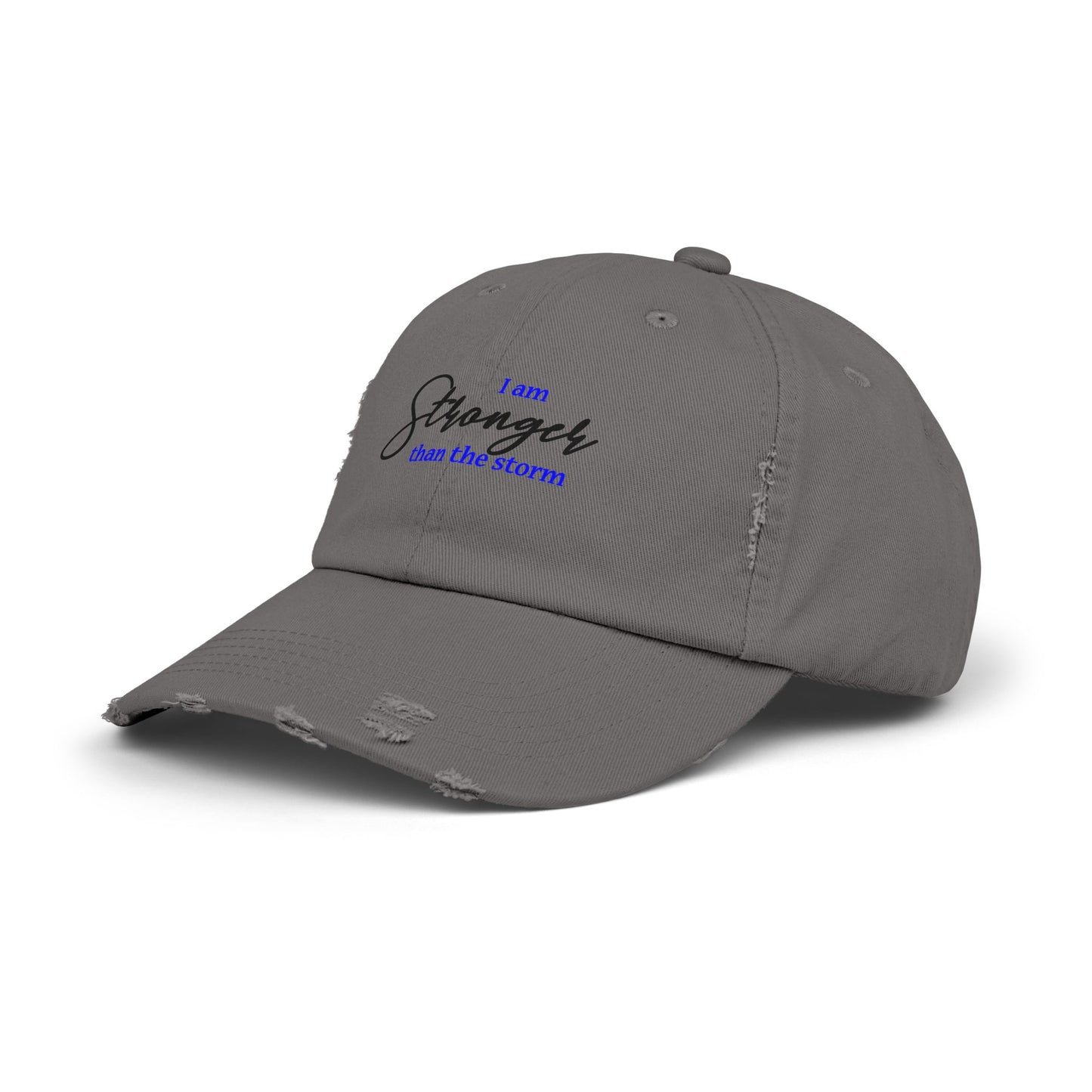 "Stronger" Distressed Cap —  Funny Truth Hat