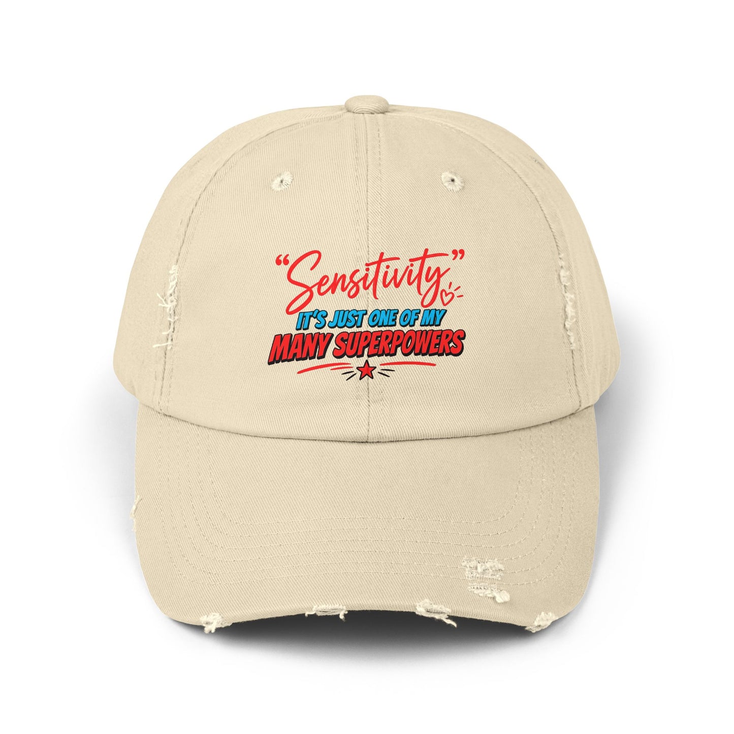 "Sensitivity" Distressed Cap —  Funny Truth Hat