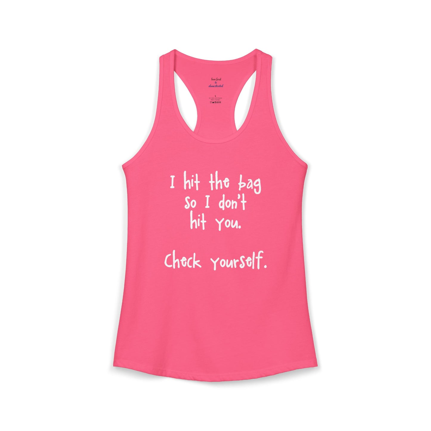 "Check Yourself" Kickboxing Racerback Tank