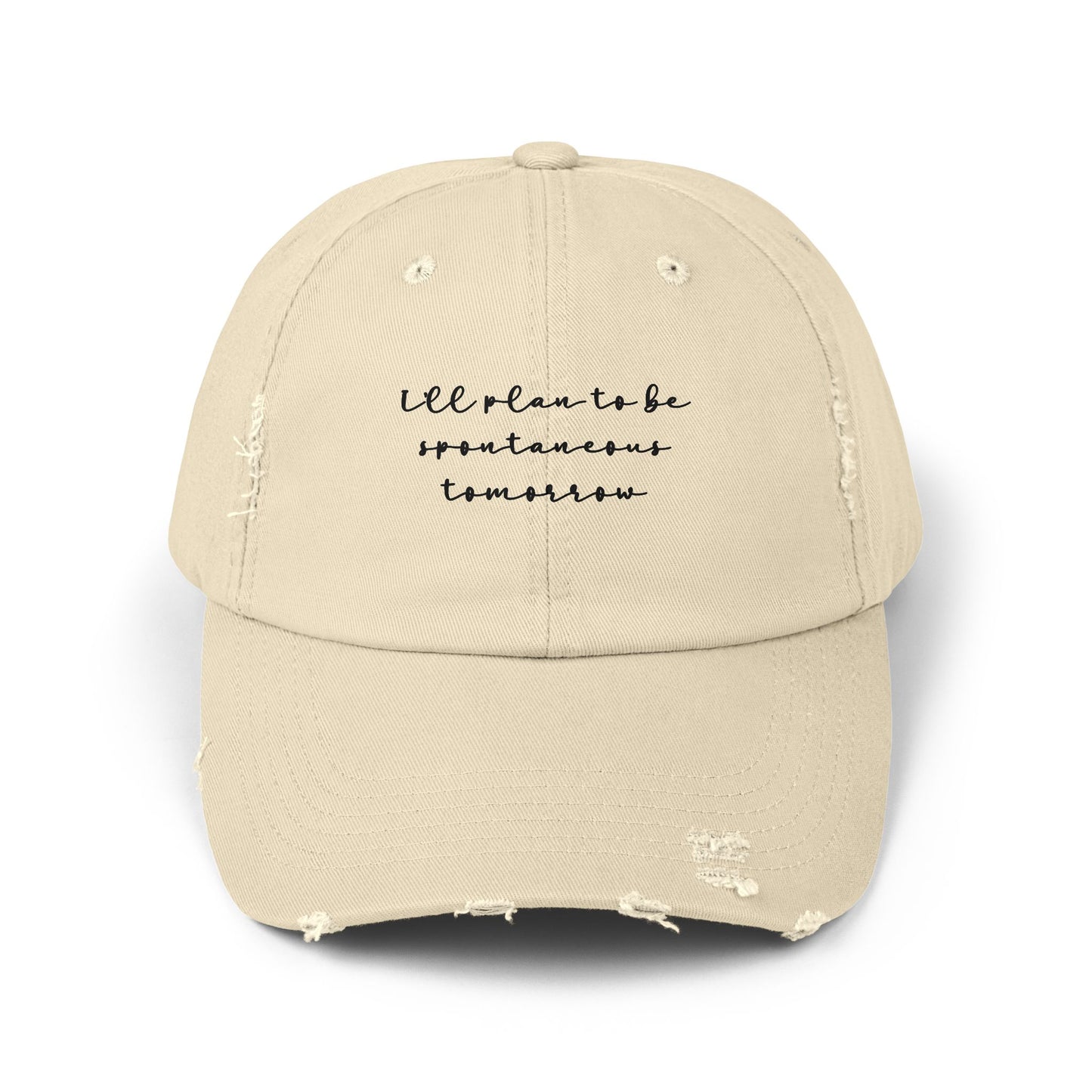 "Spontaneous" Distressed Cap —  Funny Truth Hat