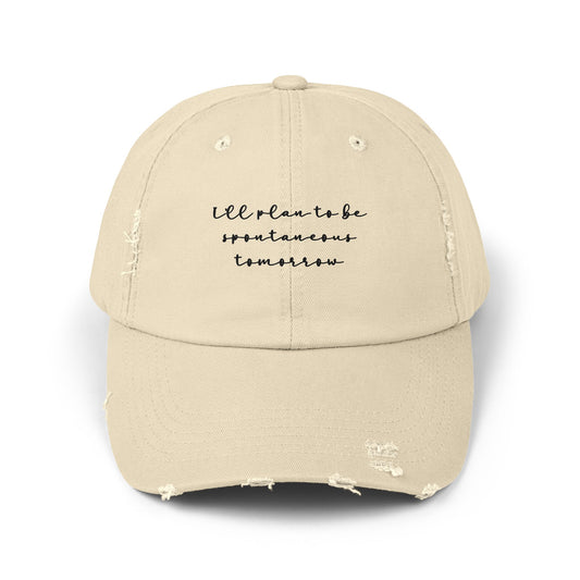 "Spontaneous" Distressed Cap —  Funny Truth Hat
