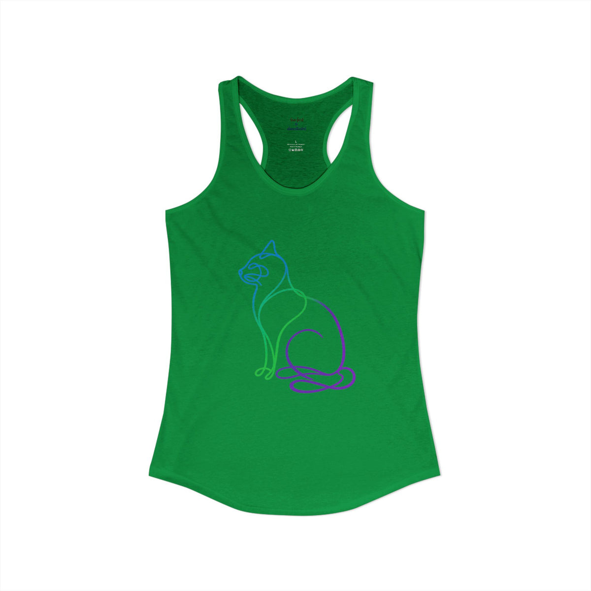 Northern Lights Cat Racerback Tank