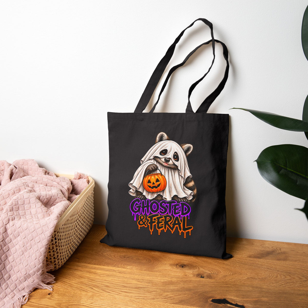Ghosted Raccoon Tote Bag