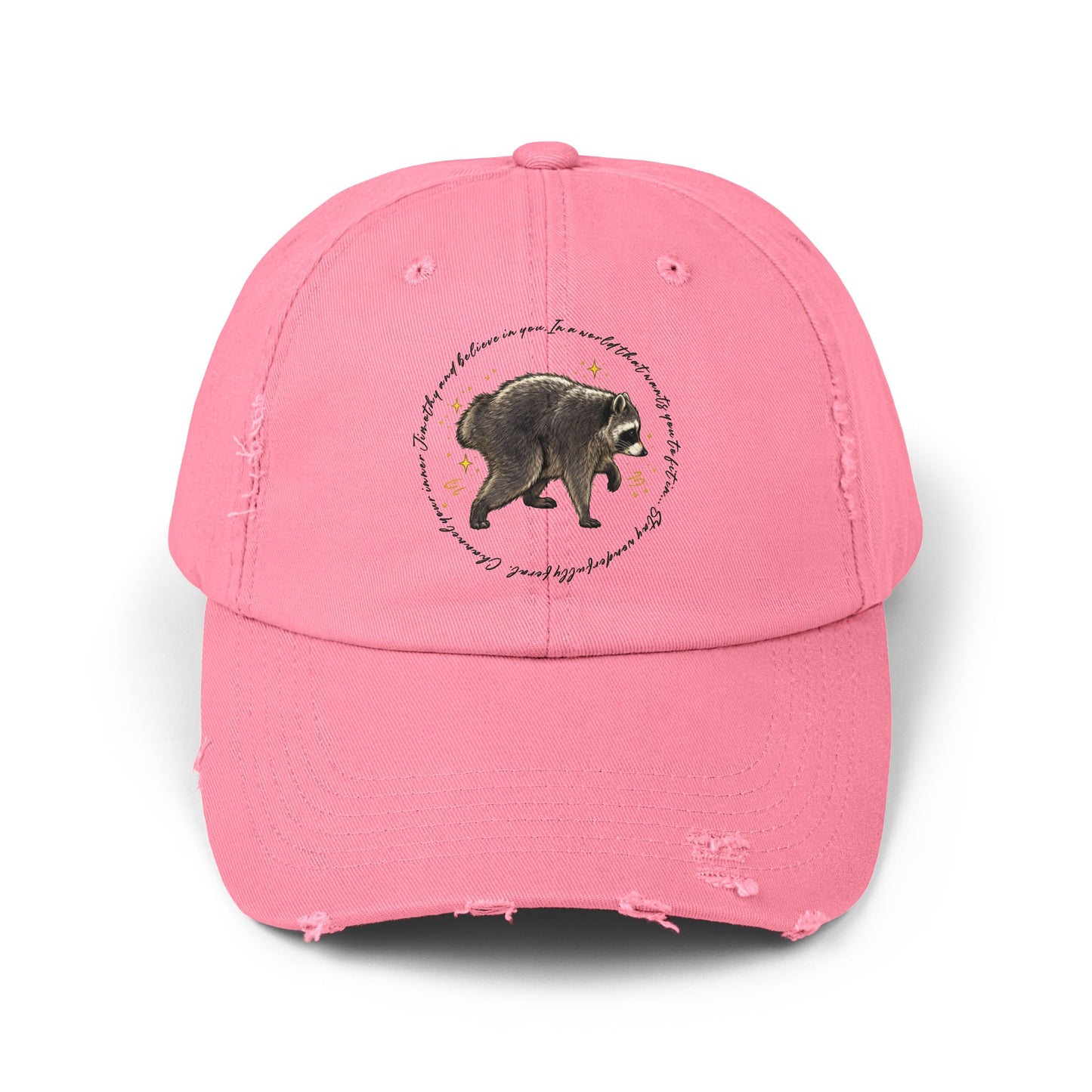 Jimothy The Raccoon Distressed Cap —  Inspirational, Viral Sensation