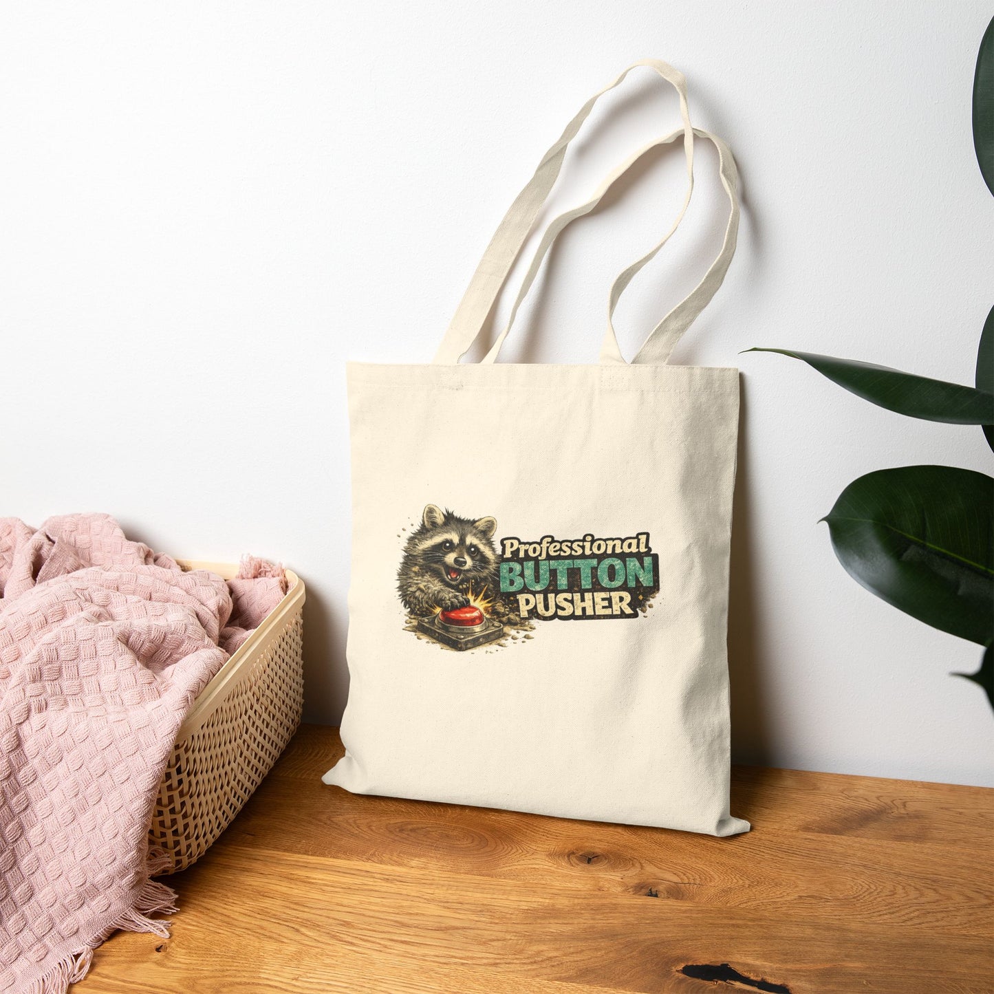 Professional Button Pusher Canvas Tote Bag
