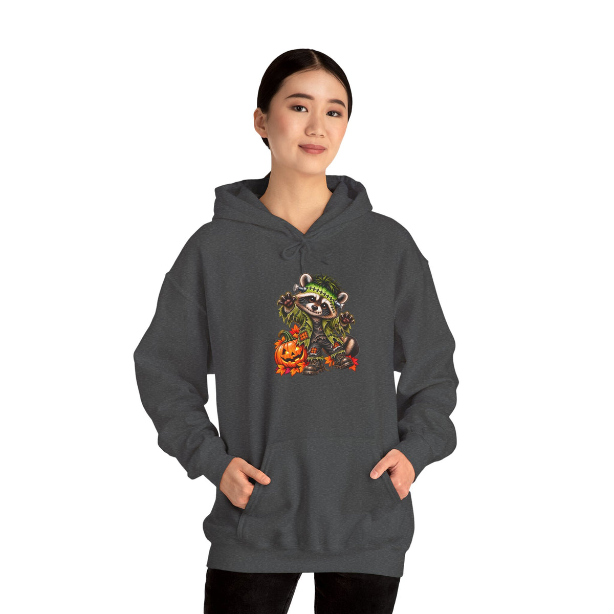 Frankenstein Raccoon Halloween Hooded Sweatshirt