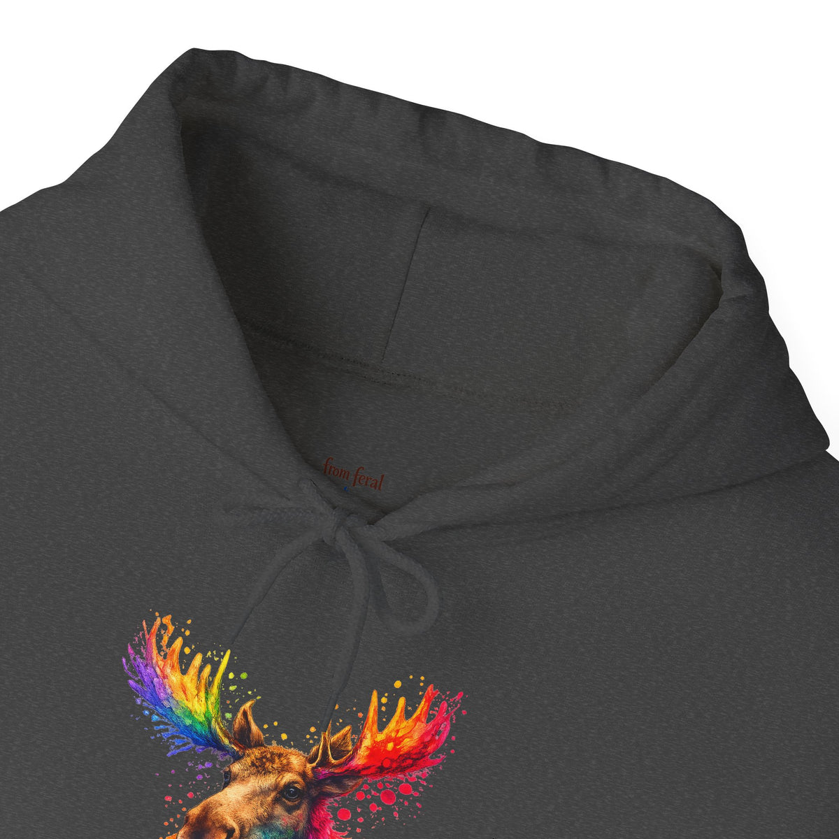 Watercolor Moose Hooded Sweatshirt