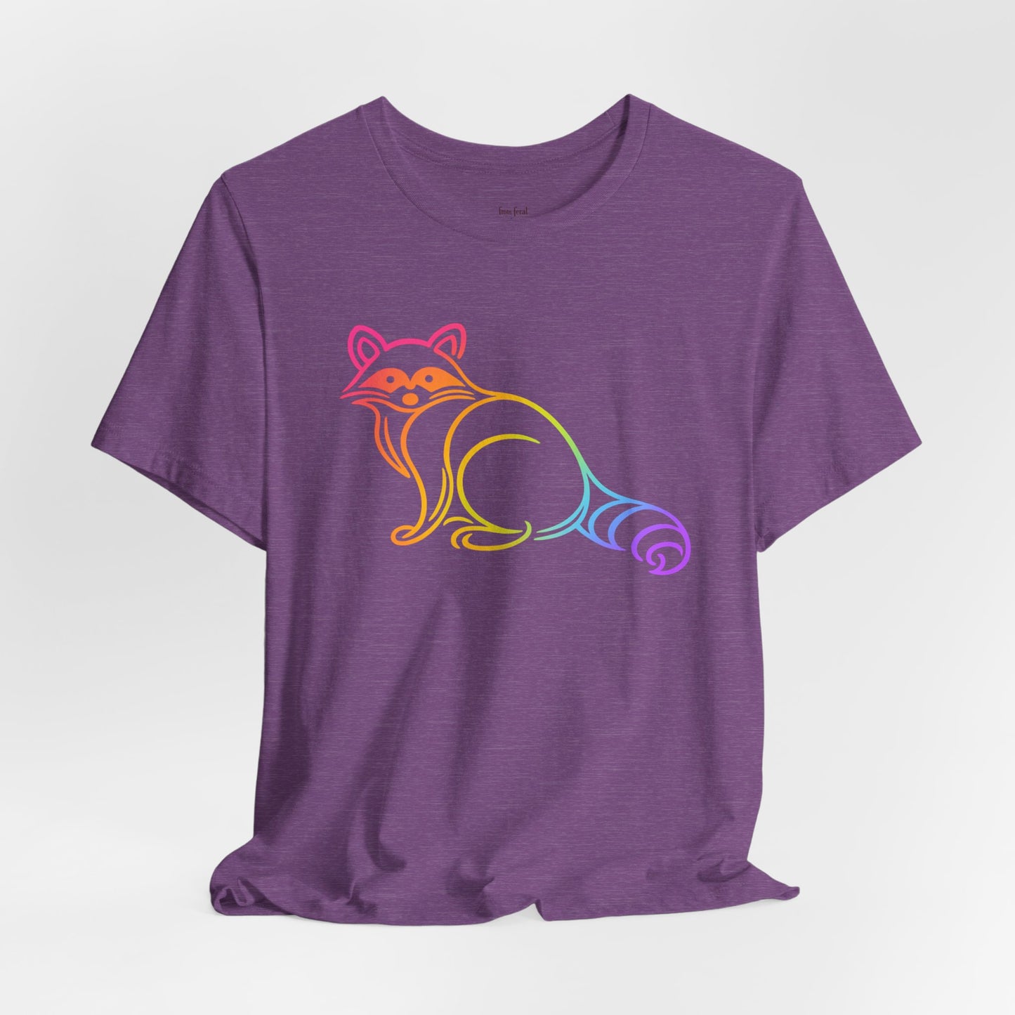 Rascal Raccoon Tee — Minimal Line Raccoon Scenic Graphic T-Shirt