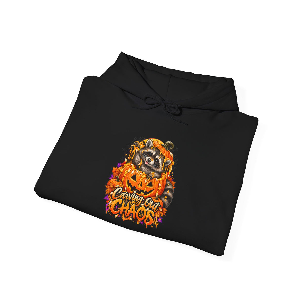 Carving Out Chaos Raccoon Hooded Sweatshirt