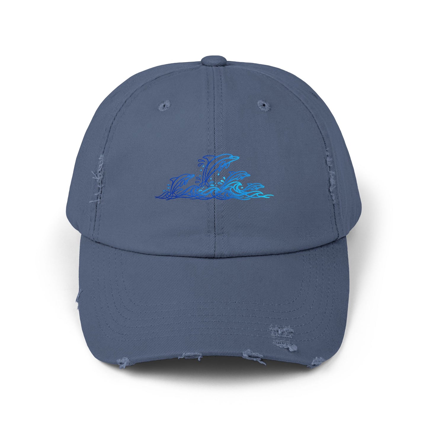Splashing Dolphin Pod | Distressed Cap