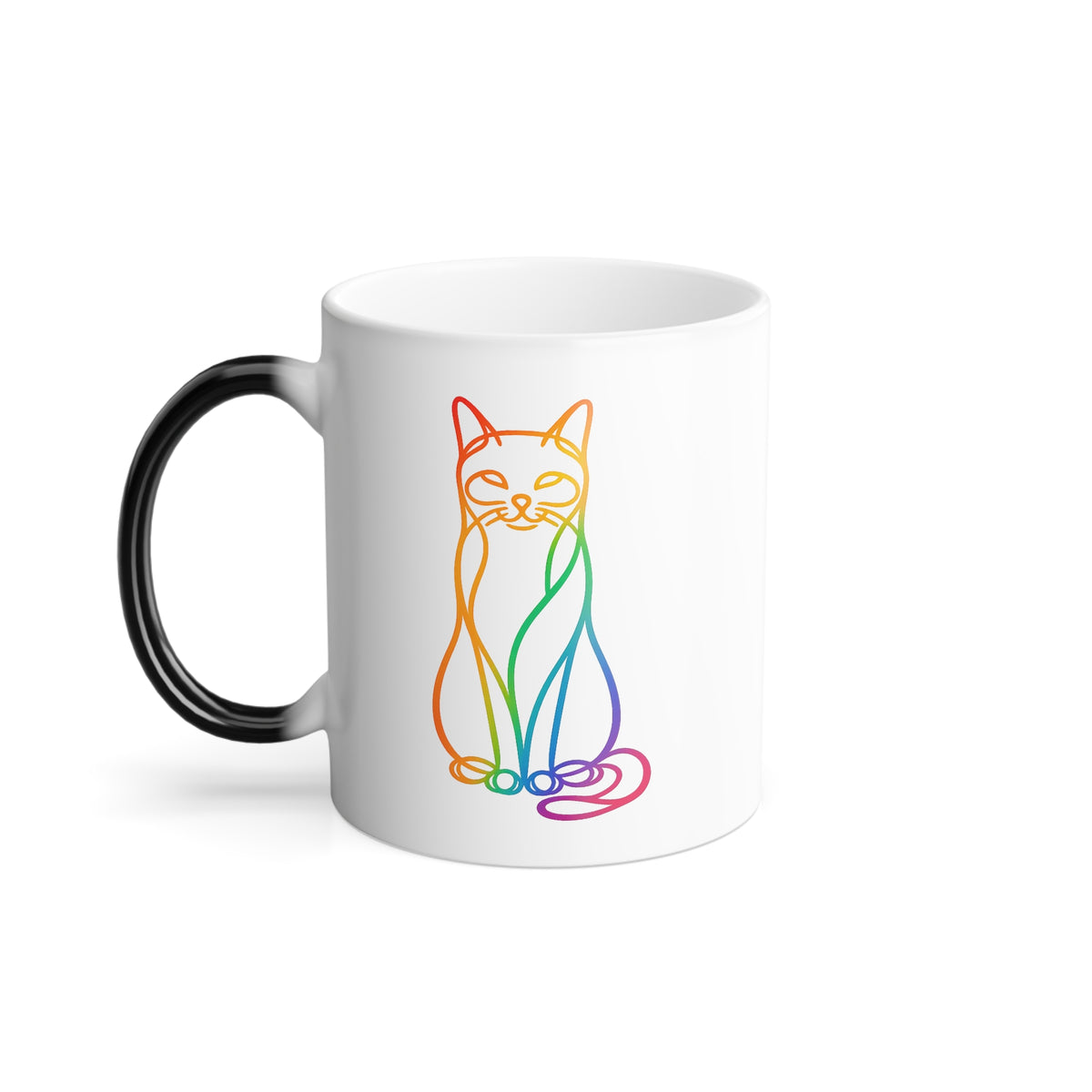 Rainbow Cat Color-Changing Mug  11 oz