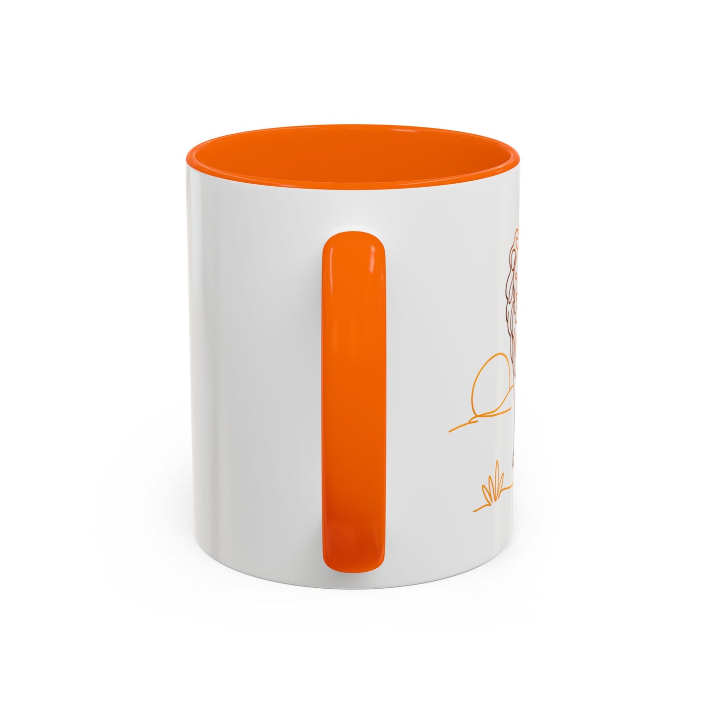 Safari Sunrise Coffee Mug — Minimal Line Lion Design (11/15oz)