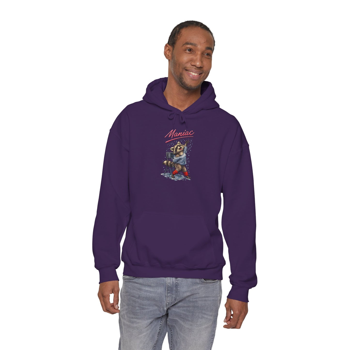 Dancing Raccoon "Maniac" Hooded Sweatshirt