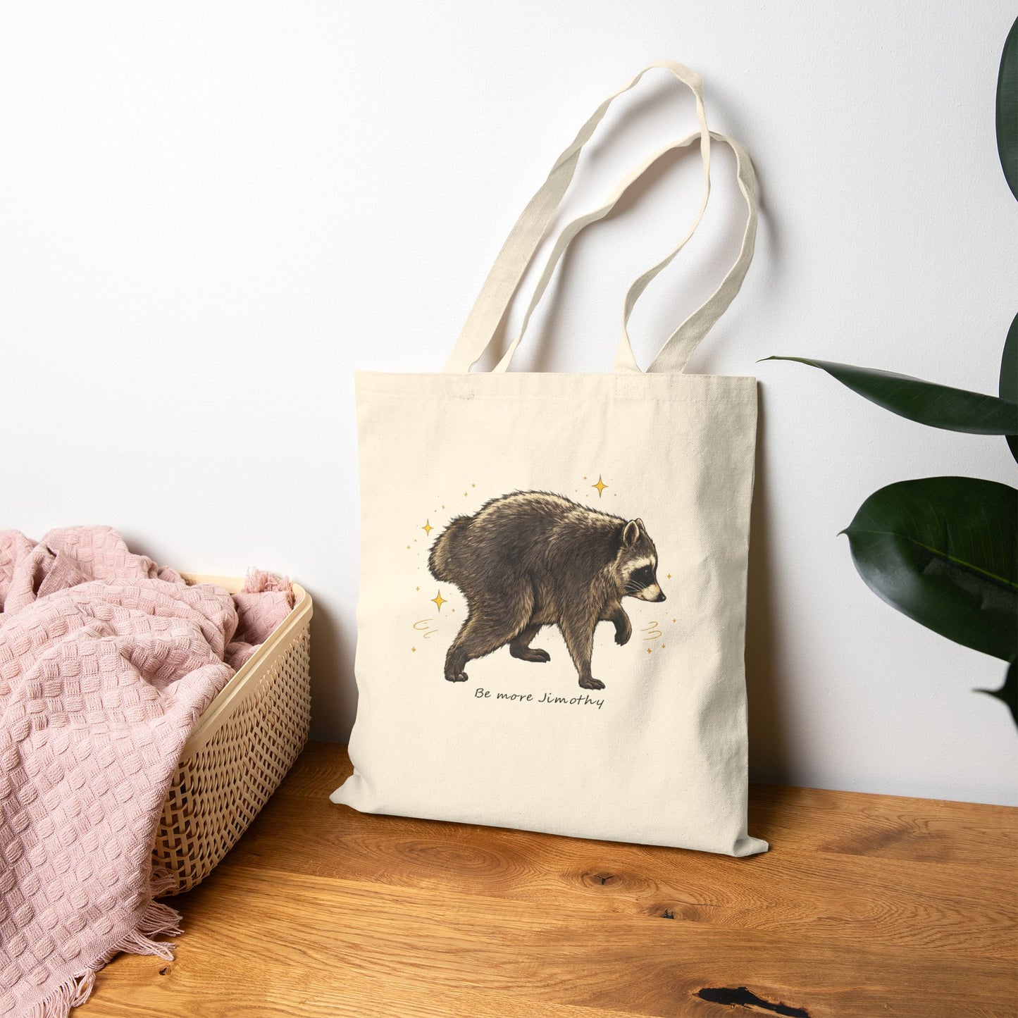 Jimothy The Raccoon Inspirational Tote Bag