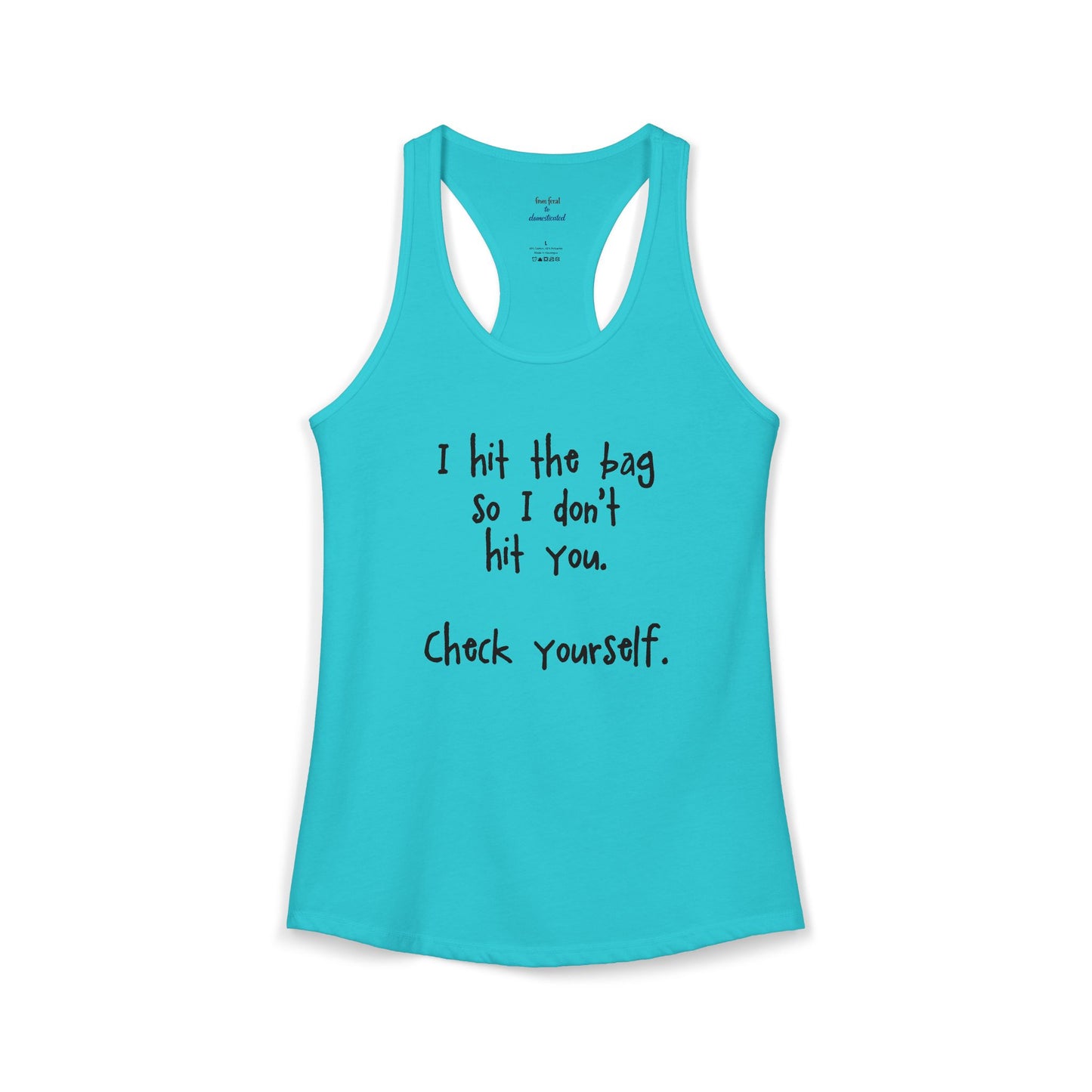 "Check Yourself" Kickboxing Racerback Tank