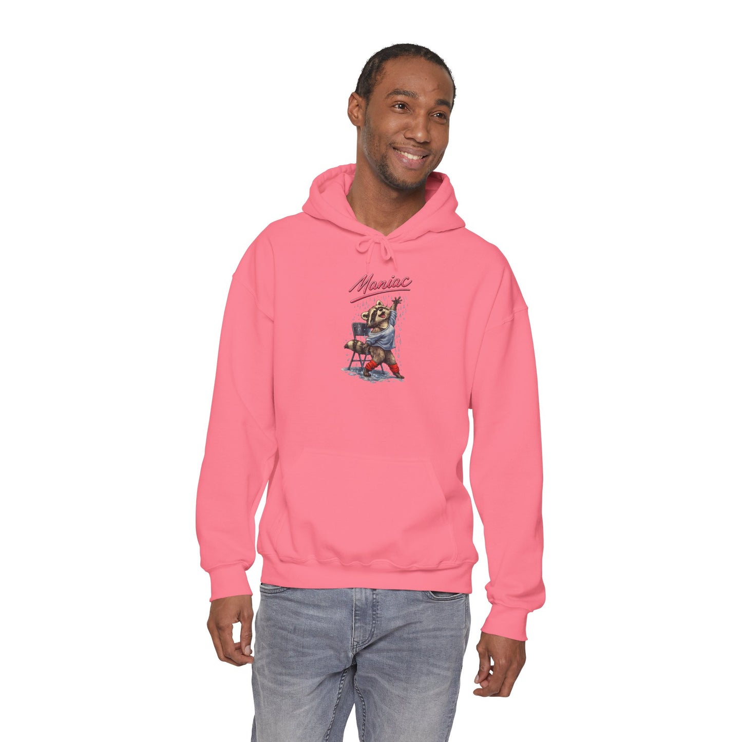 Dancing Raccoon "Maniac" Hooded Sweatshirt