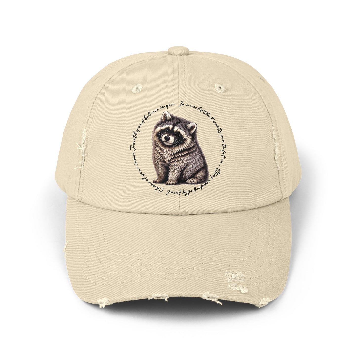 Jimothy The Raccoon Distressed Cap —  Inspirational, Viral Sensation