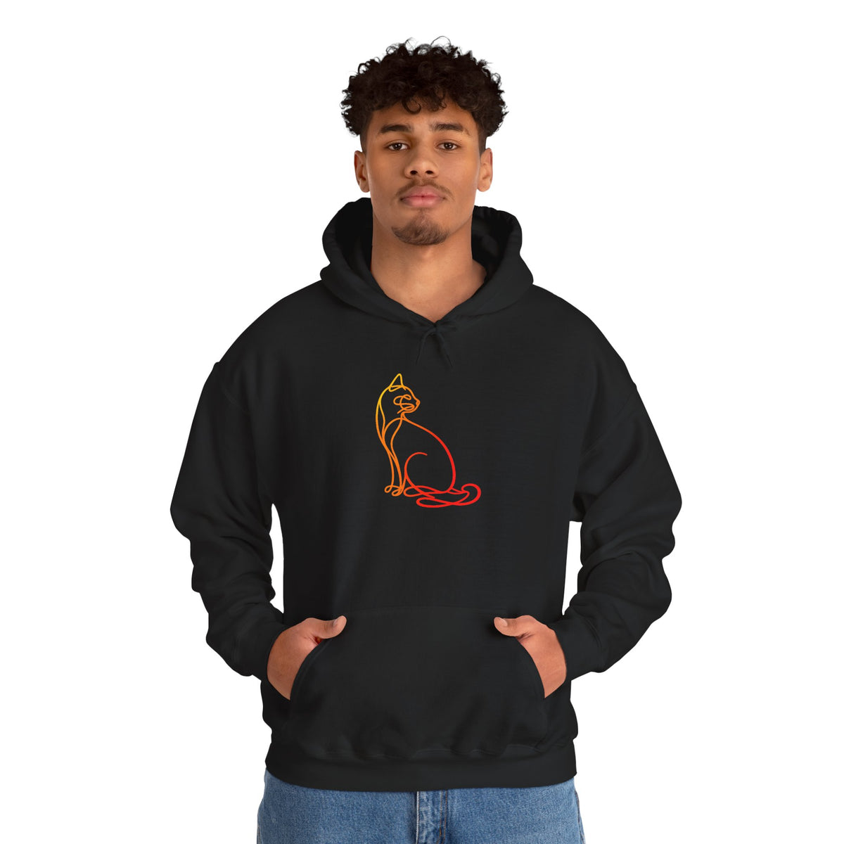 Sunrise Cat Hooded Sweatshirt