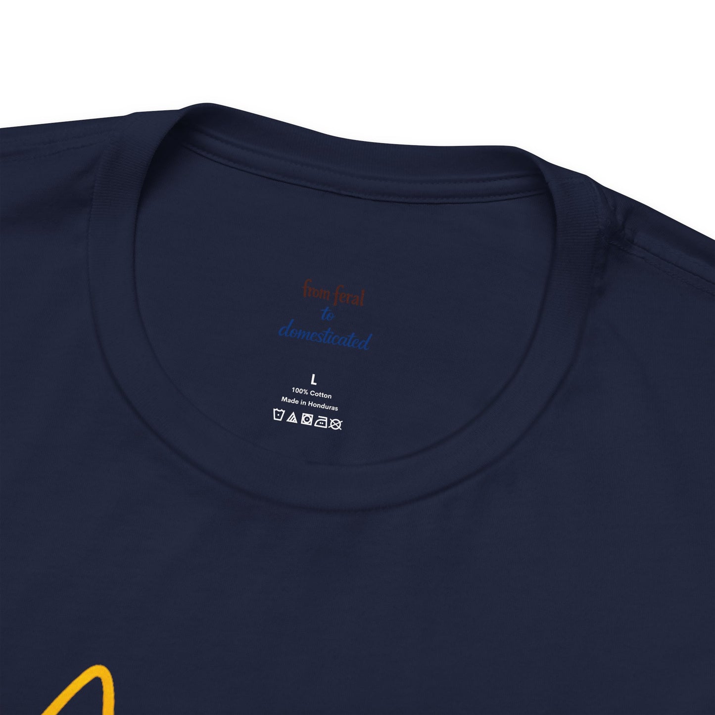 Colorful Line-Work Sitting Cat T-Shirt