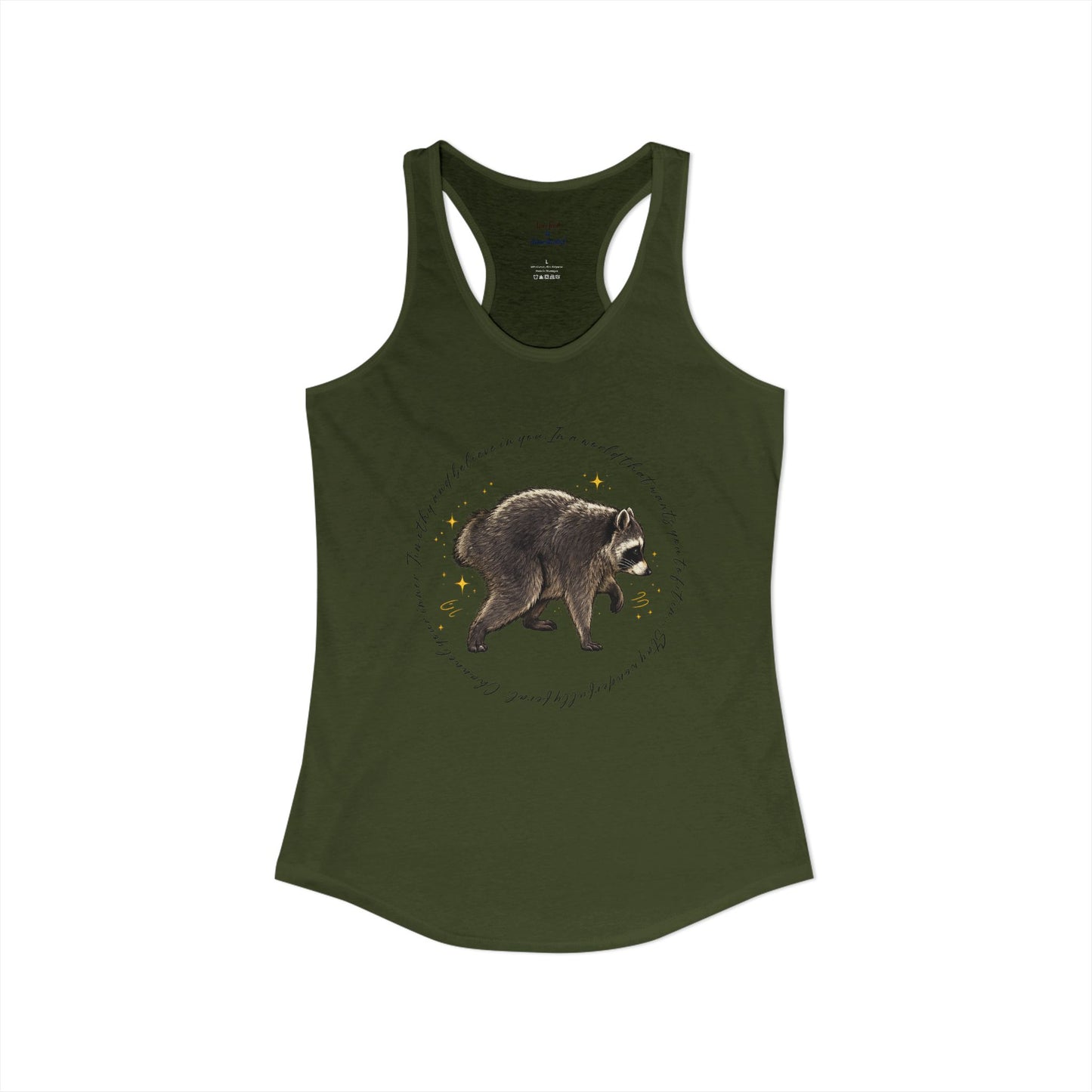 Jimothy Raccoon Racerback Tank
