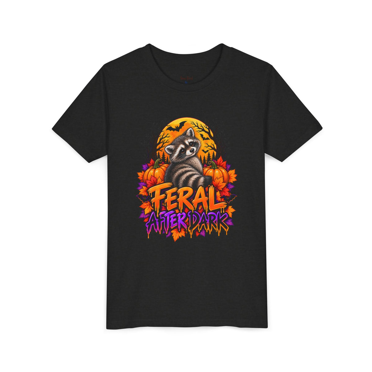 After Dark Coon Youth Tee — Raccoon Kids Tshirt