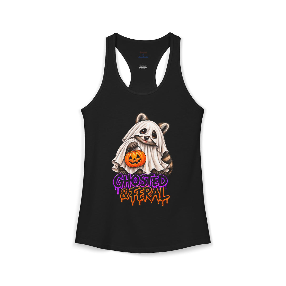 Ghosted Raccoon Racerback Tank